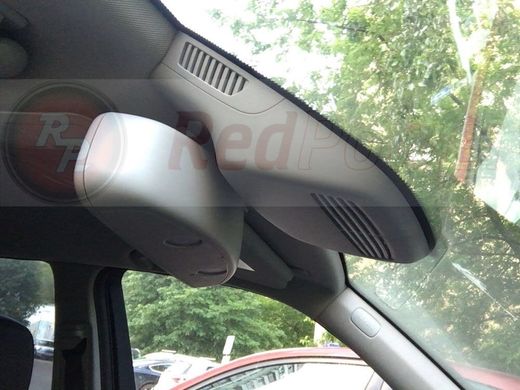 Штатный Wi-Fi Full HD видеорегистратор скрытой установки для Mercedes GLK (продвинутая комплектация) в коробе зеркала заднего вида Redpower DVR-MBG2-N (серый)